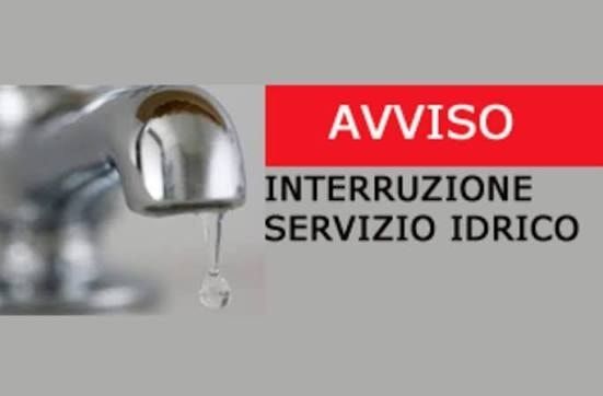 Avviso interruzione servizio idrico