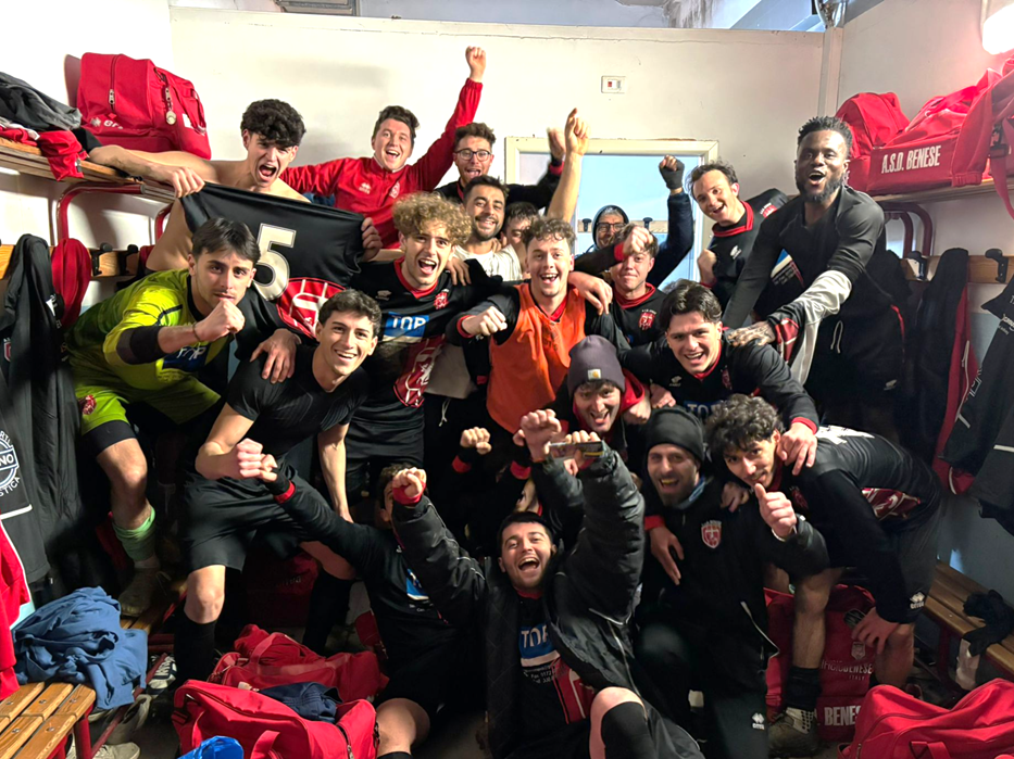 Benese calcio esultanza