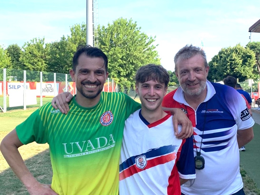Andrea Lanfranco con Jacopo e Fabio Odasso
