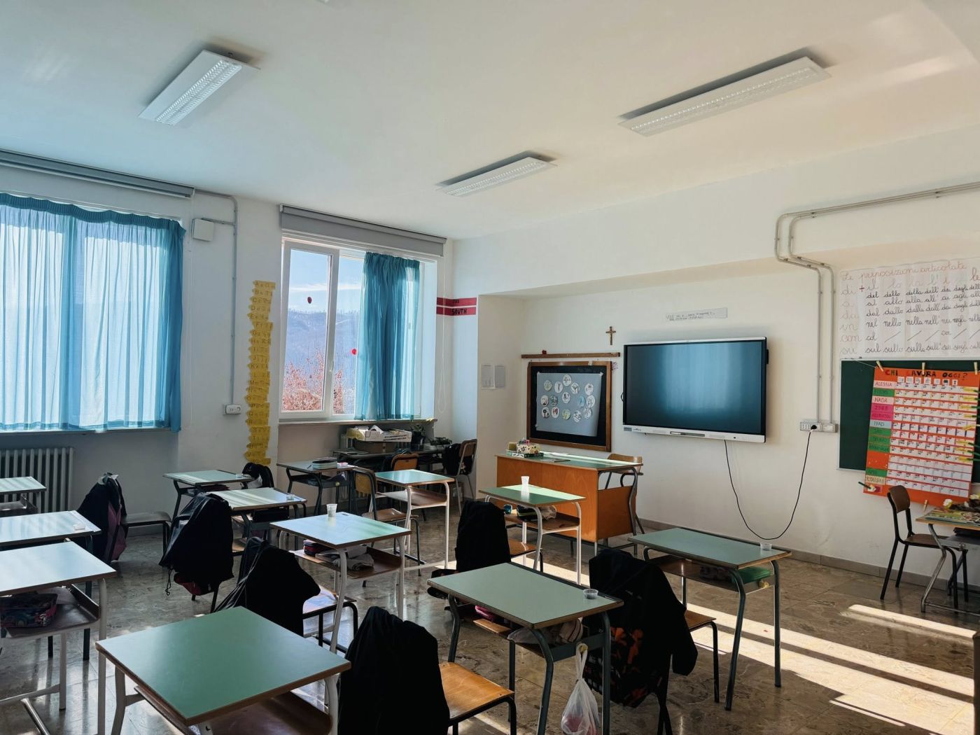 PROVINCIA GRANDA - Un'aula del plesso sanmichelese