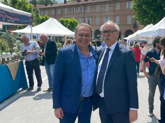 PROVINCIA GRANDA - L'assessore Bongioanni con il sindaco Gasco poco dopo l'annuncio a Florete Flores