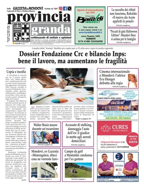 Copertina Edizione del 29-10-2025