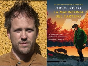PROVINCIA GRANDA - Orso Tosco con la copertina del suo nuovo giallo ambientato a Clavesana La malinconia del tartufo