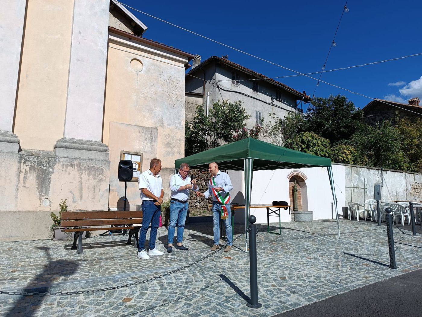 PROVINCIA GRANDA - Il sindaco Giaccone con gli assessori regionali Gallo e Bongioanni
