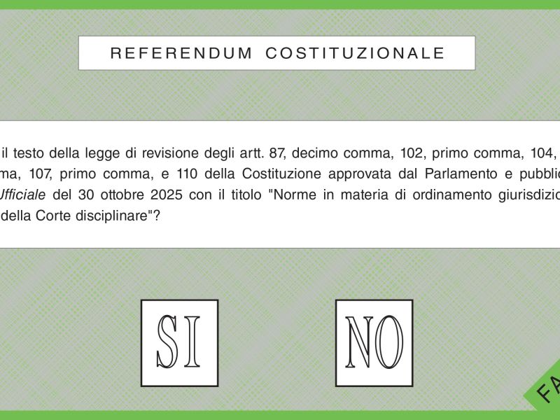 PROVINCIA GRANDA - Il fac-simile della scheda elettorale con il quesito referendario