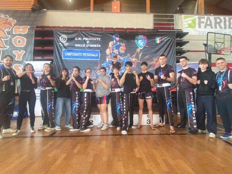 Il Fazzari Team ai Regionali di kick boxing a Giaveno