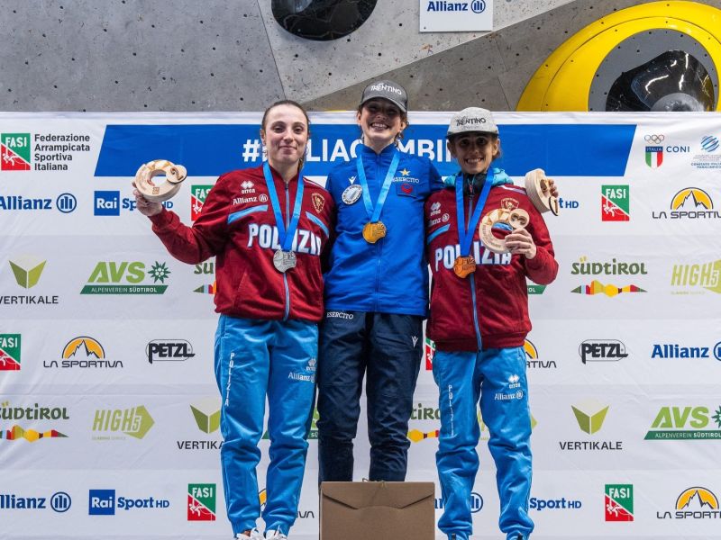 podio italiani boulder Tesio