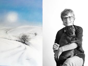 PROVINCIA GRANDA - L'artista di Dogliani Teresita Terreno e una delle opere esposte