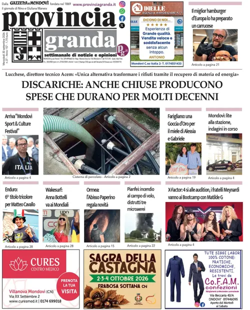 Copertina Edizione del 30-09-2026