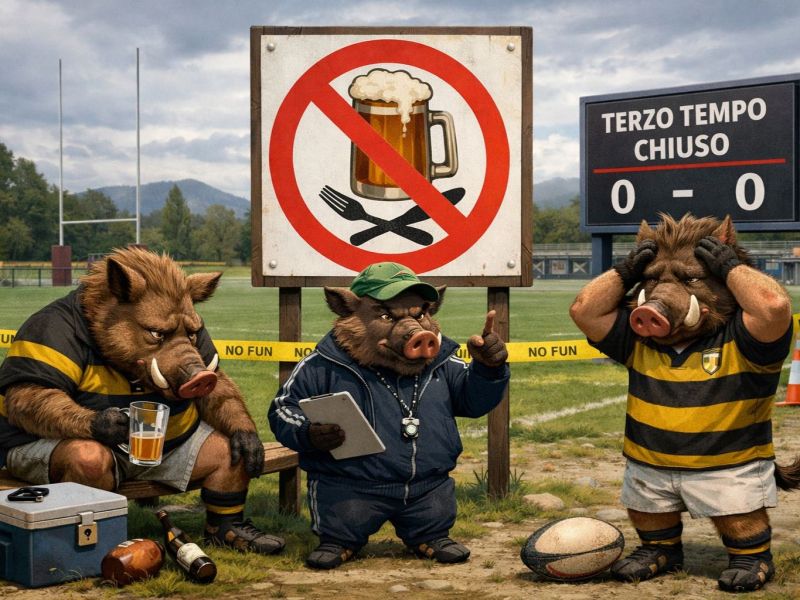 PROVINCIA GRANDA-rugby terzo tempo senza birre