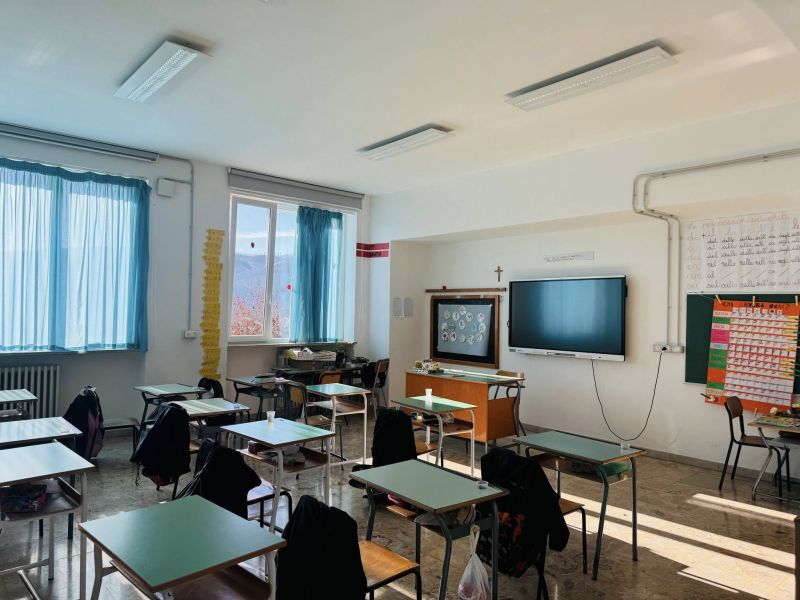 PROVINCIA GRANDA - Un'aula del plesso sanmichelese