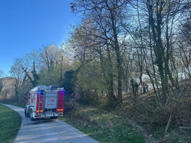 PROVINCIA GRANDA - I vigili del Fuoco intervenuti a Chiusa Pesio