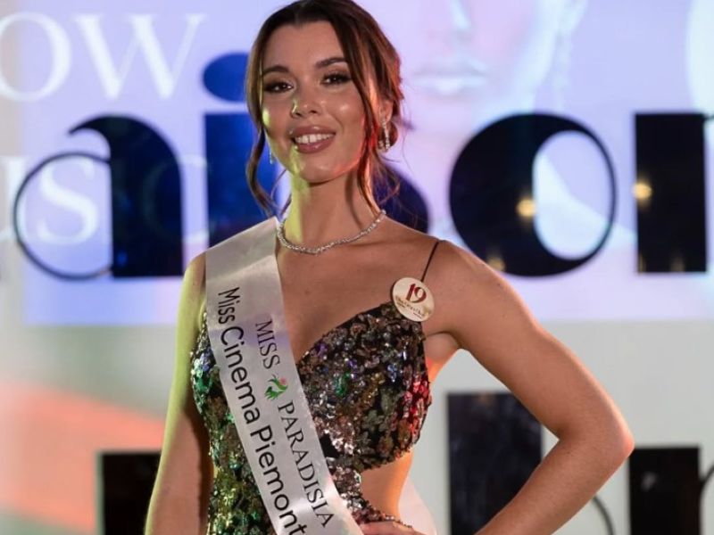 Veronica Gavotto di Roccaforte Mondovì Miss Cinema Piemonte a Miss Paradisia 2026