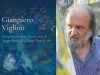 PROVINCIA GRANDA - L’artista Viglino di Dogliani con la locandina della mostra Oltre il fiume