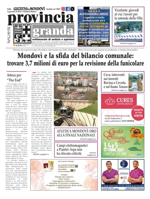 Copertina Edizione del 01-10-2025