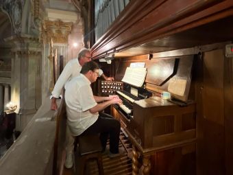 PROVINCIA GRANDA - Una dell'esibizione all'organo della Basilica